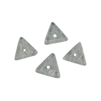 Rang de collier triangle plat, Cristal de roche, mat, 03 x 11mm