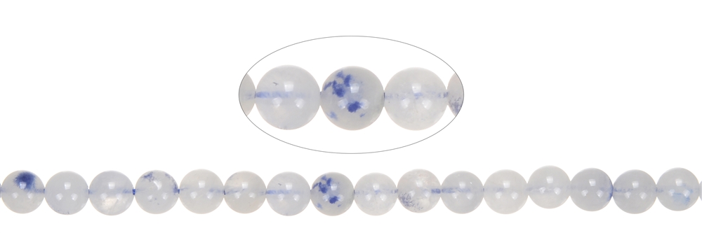 Filo di perle, dumortierite in quarzo, 06,5 mm (39 cm)
