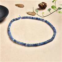 Strand Button, blue quartz, faceted, 03 x 05mm (38cm)