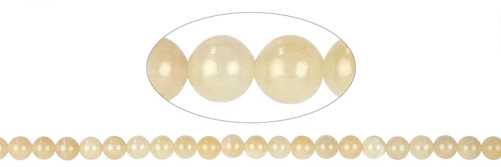 Filo di perle, calcite (arancione), 08 mm