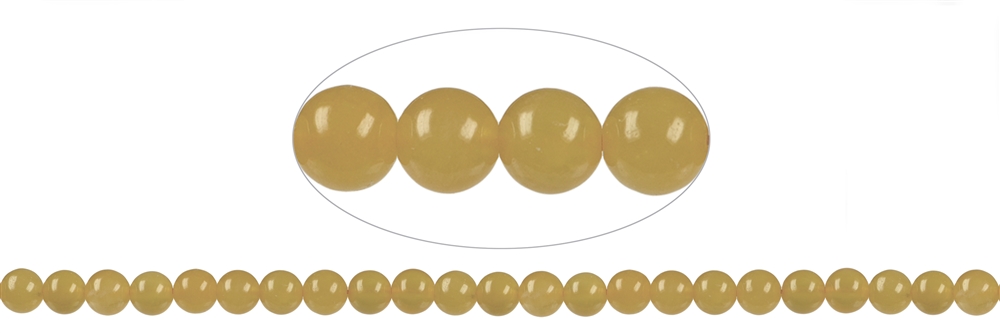 strand of balls, Calcite (orange) AA, 08mm