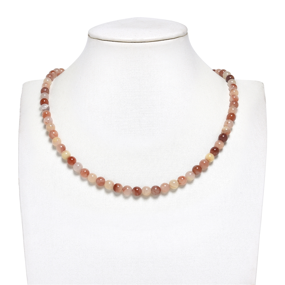 String Beads, Carnelian colorful (natural), 06mm | Marco Schreier