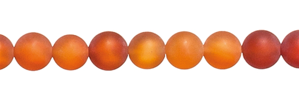 strand of balls, carnelian (burnt), matte, 12mm