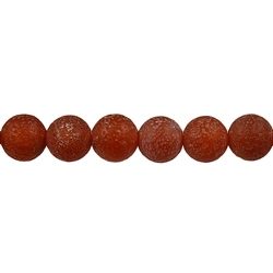 140430101011 Rang de collier boules, Cornaline (brûlée), antique mat, 12mm | Marco Schreier