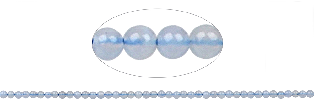 Filo di perle, calcedonio (blu), 02 mm