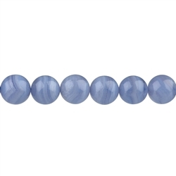 140450101020 Strang Kugeln, Chalcedon (blau), 12mm | Edelsteine, Heilsteine & Schmuck-Handel