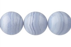 140450101321 Strang Kugeln, Chalcedon (blau) A, 18mm | GH Edelsteine, Heilsteine & Schmuck