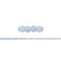 140450300521 Filo di bottoni, Calcedonio (blu), sfaccettato, 03 x 04 mm | Marco Schreier