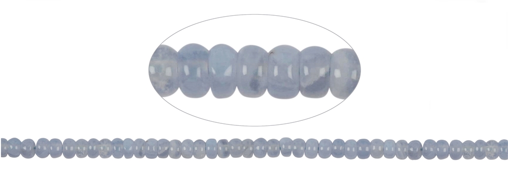 Strand Button, Blue Lace Agate, 03 x 05mm