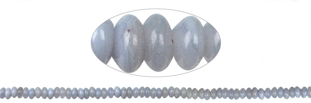 Strang Button, Chalcedon (blau), 02 x 04mm
