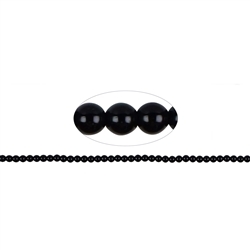 140460100320 Rang de collier boules, Onyx (gef.), 04mm | Marco Schreier