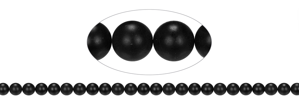 Rang de collier boules, Onyx (gef.), mat, 06mm