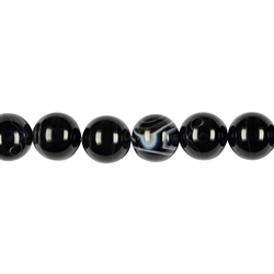 140460101422 Strang Kugeln, Onyx gebändert (gef.), 20mm | GH Edelsteine, Heilsteine & Schmuck