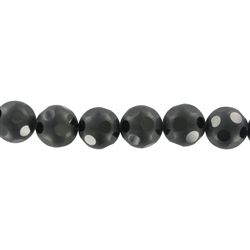 140460103930 Strang Kugeln "Fenster", Onyx (gef.), 12mm | GH Edelsteine, Heilsteine & Schmuck