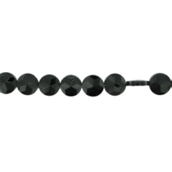 140460309920 Strang Button flach, Onyx (gef.), facettiert, 10 x 04mm | Marco Schreier