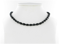 strand drop, Onyx (set), faceted, 09 x 06mm (38cm)