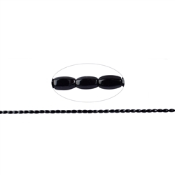 140460502120 Strang Spindel, Onyx (gef.), 08 x 04mm | Edelsteine, Heilsteine & Schmuck-Handel