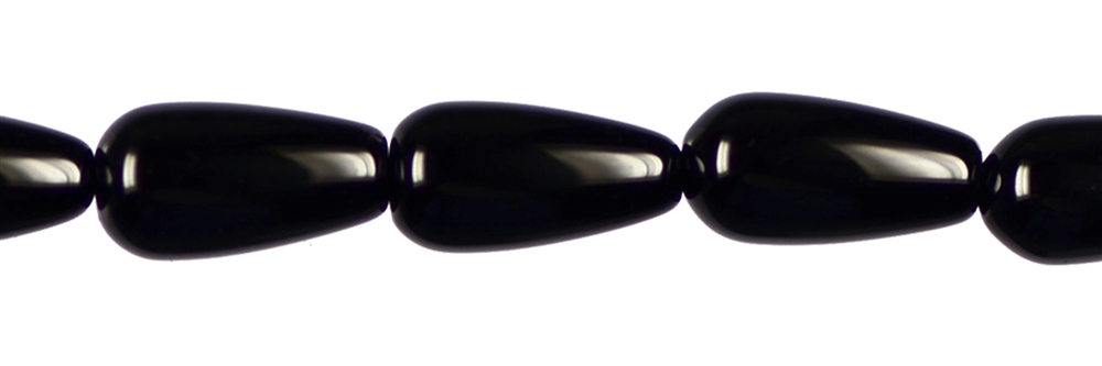 Rang de collier goutte, Onyx (gef.), 12 x 06mm
