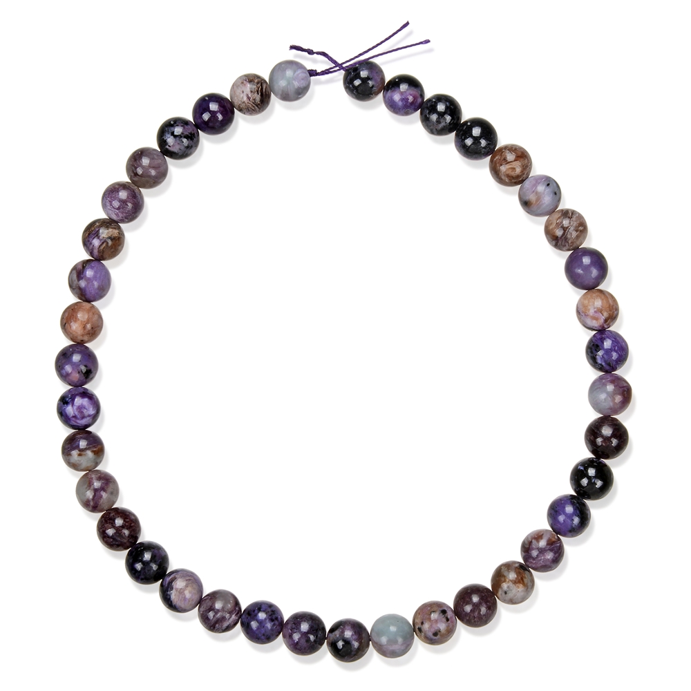 strand of balls, Charoite (multicolored), 10 - 11mm (39cm)