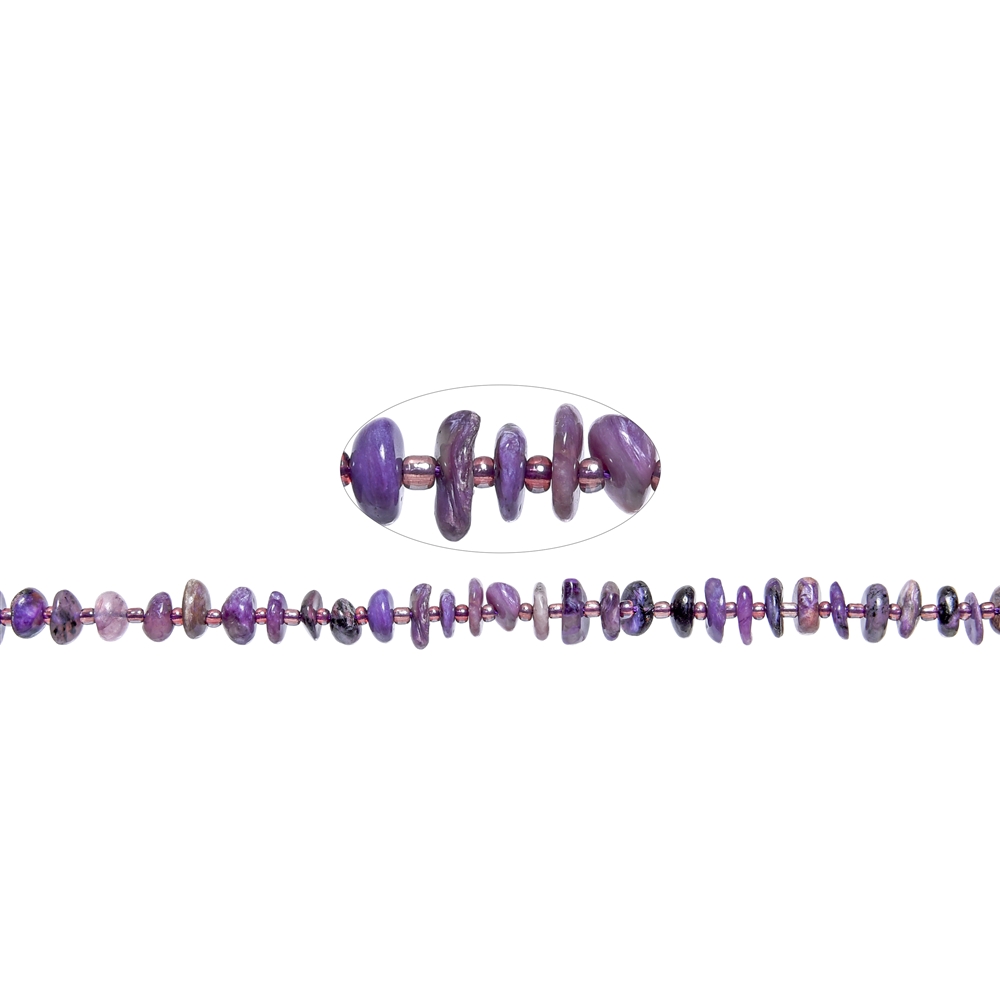 Strang Nuggets, Charoit, 2,5 - 4,0 x 8 - 12mm | Edelsteine, Heilsteine & Schmuck
