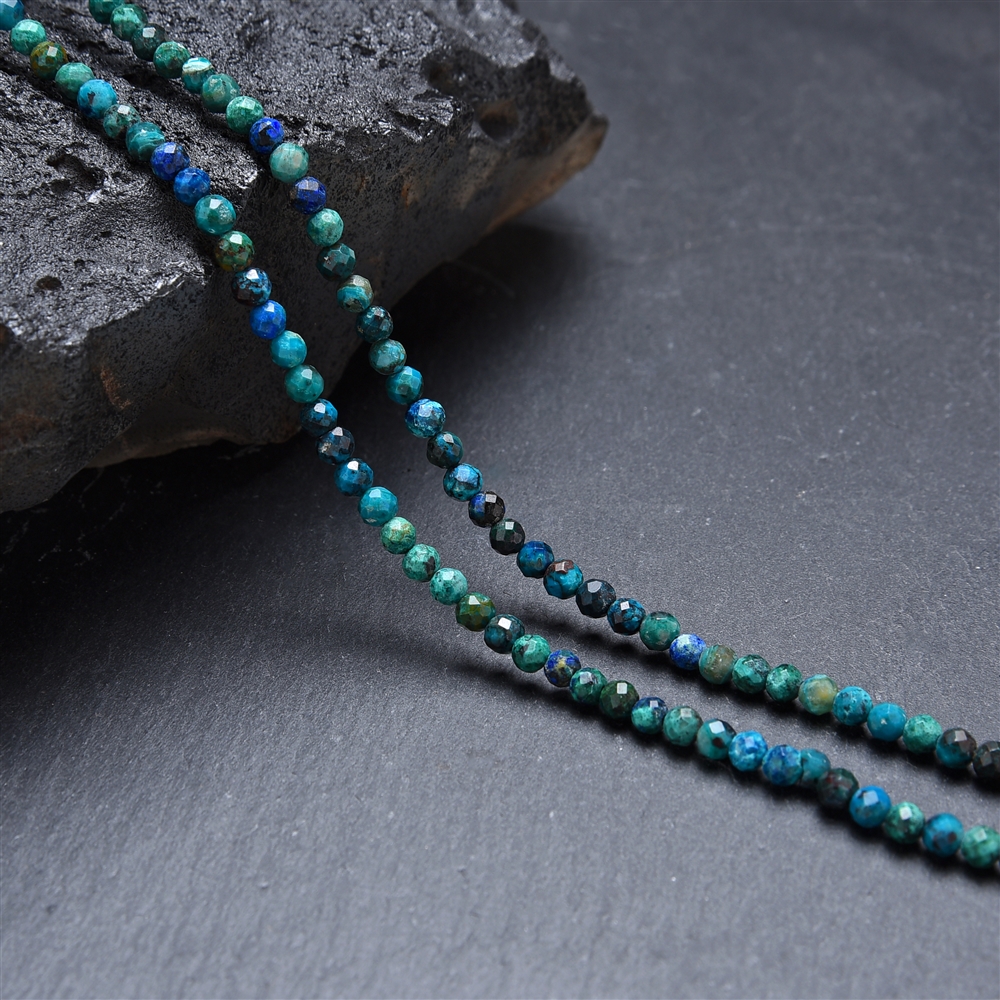 String Beads, Azurite Malachite Chrysocolla (stab.), 03mm