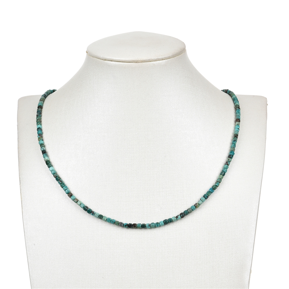 Rang de colliers, Chrysocolle, 03mm, à facettes (39cm)