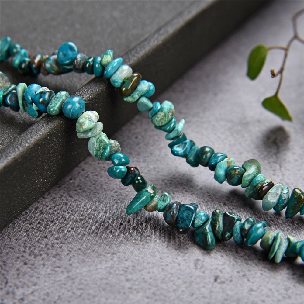 Strand splinter, chrysocolla, 01-03 x 04-08mm | wholesaler gems &amp; healing stones