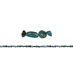 140510624520 Rang de collier de pierres roulées, chrysocolle (tige), 05-09 x 03mm | Marco Schreier