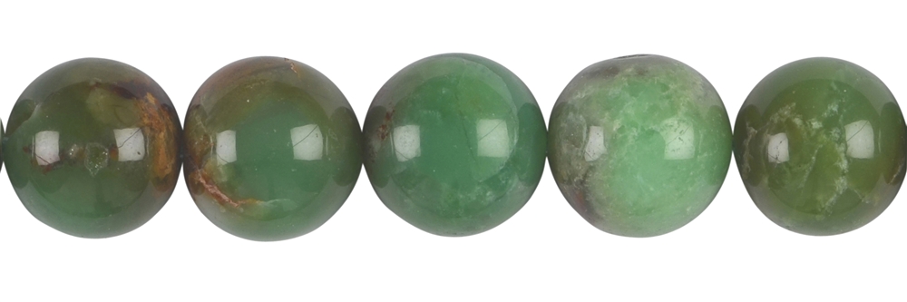 Strand of beads, Chrysoprase A, 14mm