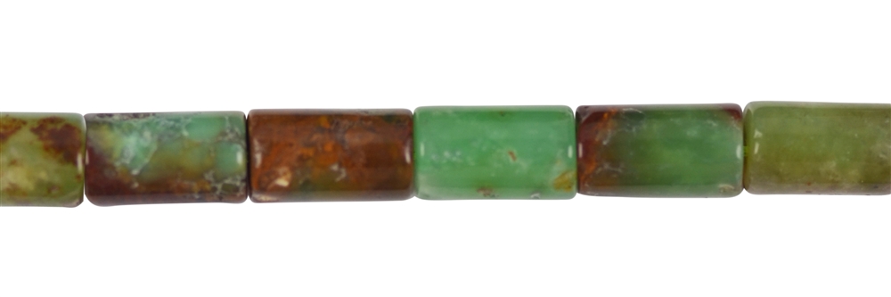Strang Zylinder, Chrysopras in Matrix, 15 x 09mm (39cm)