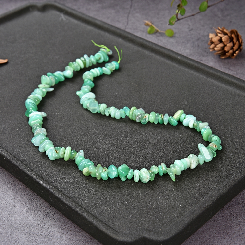 Rang de collier éclat, Chrysoprase, 03-05 x 05-12mm (37cm)