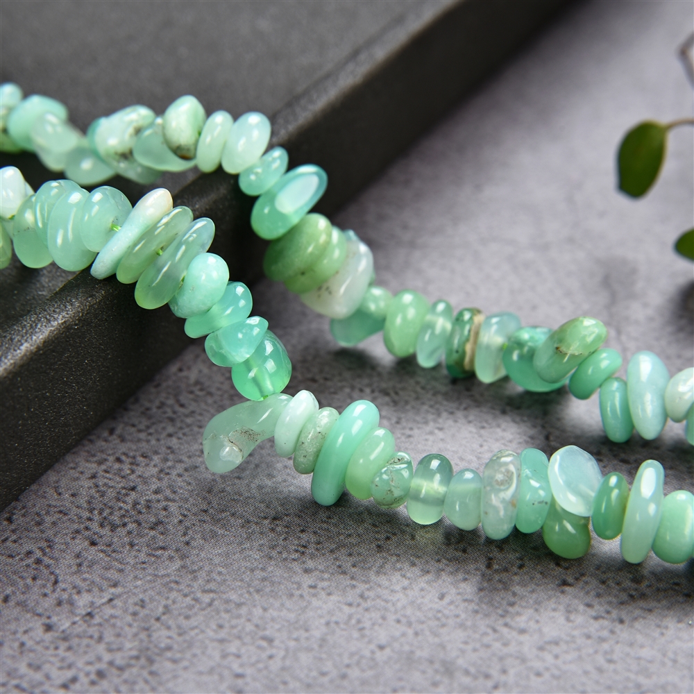 Strand sliver, Chrysoprase, 03-05 x 05-12mm (37cm)