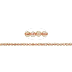 140530103620 Rang de collier boules, citrine (cuite), facettes, 03mm (39cm) | Marco Schreier