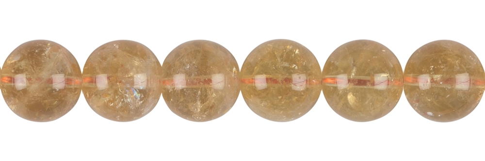 strand of balls, Citrine (burnt), 11 - 12mm