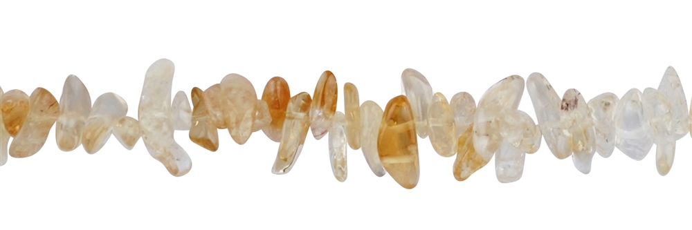 Filo di pepite "dente", citrino (bruciato), 04-10 x 04-18 mm