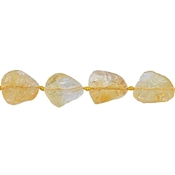 140530706502 Rang de collier Nugget, citrine (cuite), brut, 15-20 x 10-15mm | Marco Schreier