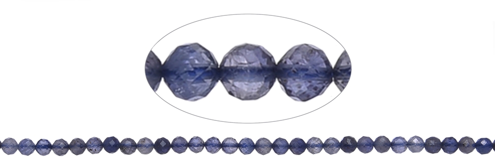 String Beads, Iolite, faceted, 05mm