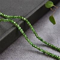 strand of beads, Chrome Diopside, faceted, 02mm (39cm)