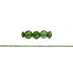 140610110020 Rang de collier boules, Chromdiopside, facetté, 02mm (39cm) | Marco Schreier