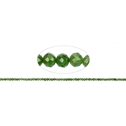 140610111220 Rang de collier boules, Chromdiopside, facetté, 03mm (39cm) | Marco Schreier