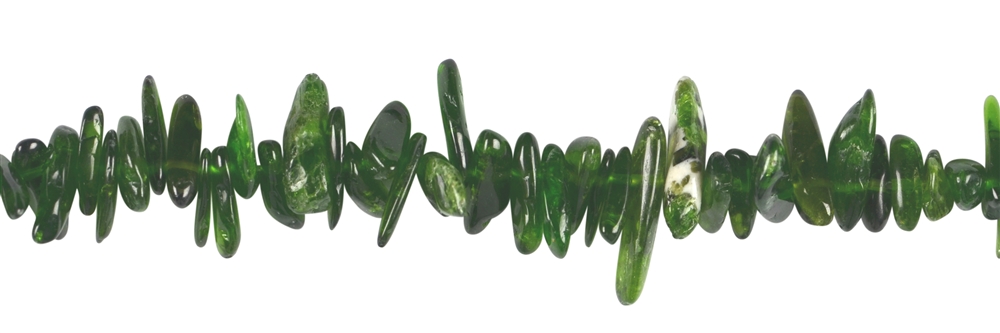 Strand Nuggets Tooth , Chrome Diopside, 03-05 x 10-20mm (38cm)