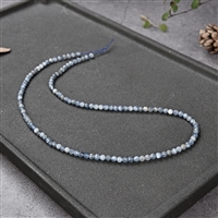 String Beads, Disthene blue (stab.), 03mm, faceted
