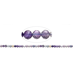 140720101721 Rang de colliers boules, Fluorite (violette/coloré), facettes, 06mm | Marco Schreier