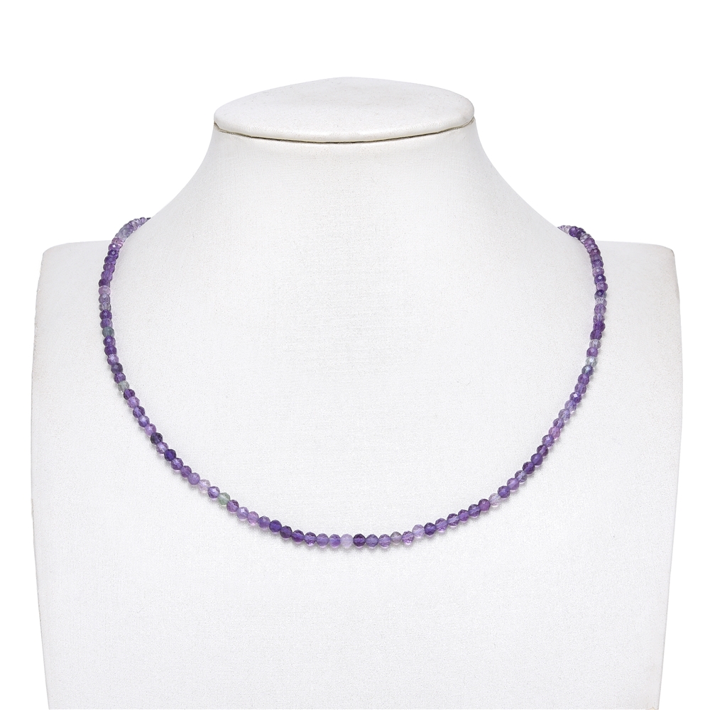 Rang de collier boules, Fluorite (violette), 03mm, facettes