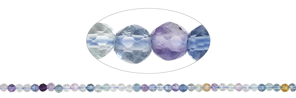Strand of beads, Fluorite (blue), faceted, 04mm (38cm)