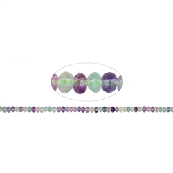 140720304520 Rang de collier Bouton, Fluorite, 03 x 05mm, facetté (38cm) | Marco Schreier