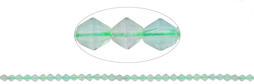 Strand spindle, fluorite, faceted, 06mm