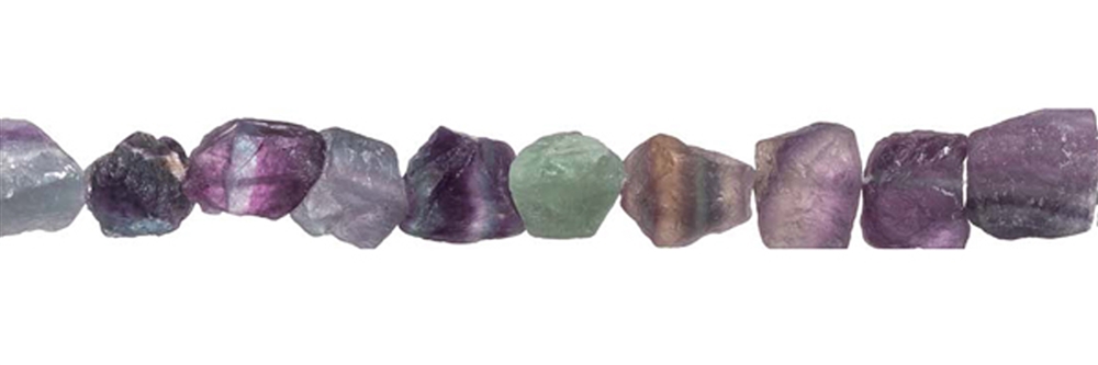 strand nuggets, fluorite, rough polished, 12 - 15mm
