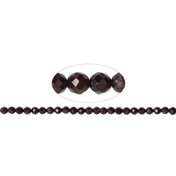 140820101820 strand balls, garnet, faceted, 08mm (37cm) | wholesaler gems & healing stones