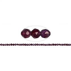 140820103622 Rang de collier boules, grenat (violet), facettes, 3mm | Marco Schreier